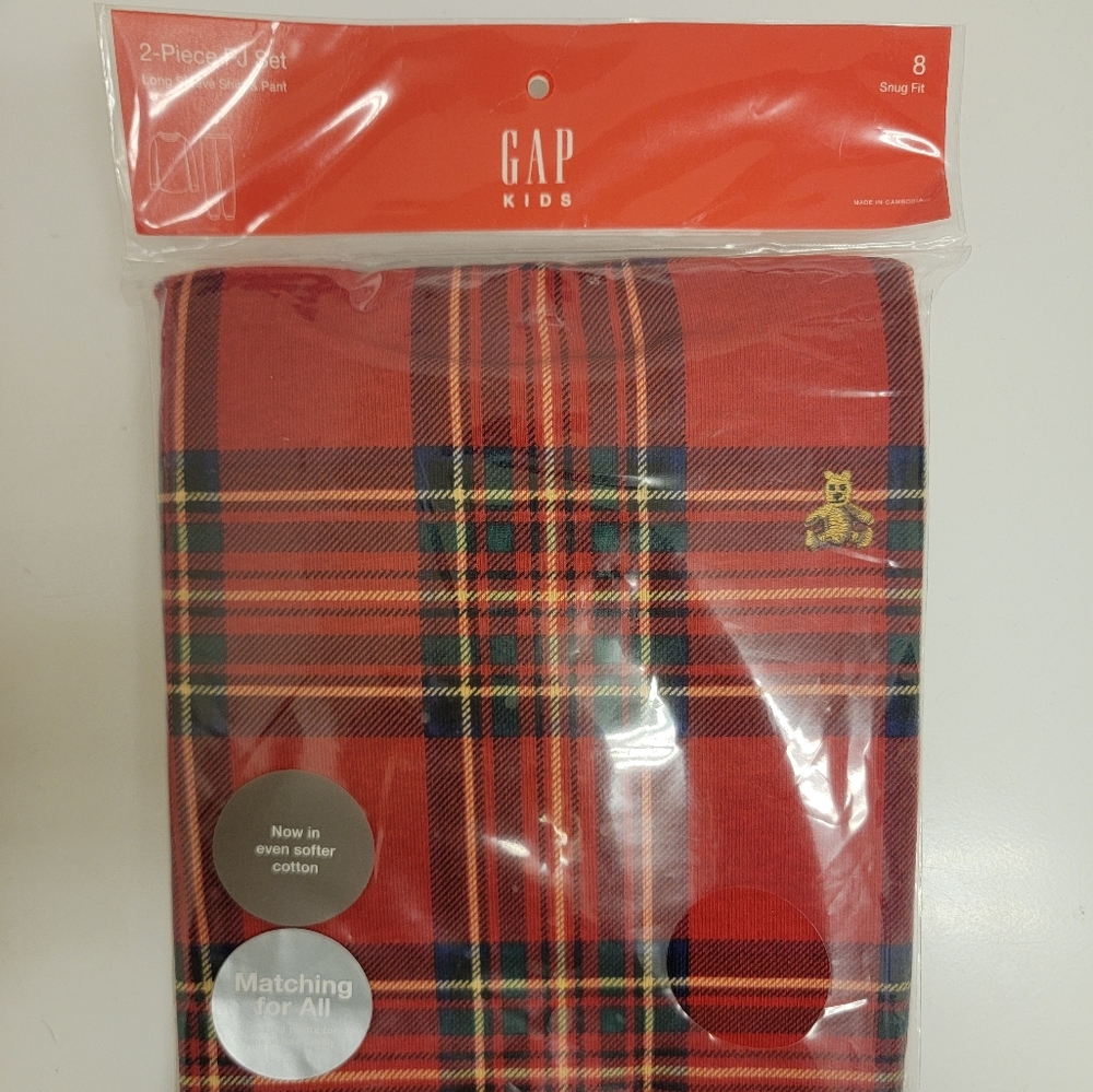 New Gap Tartan Pajamas Size 8